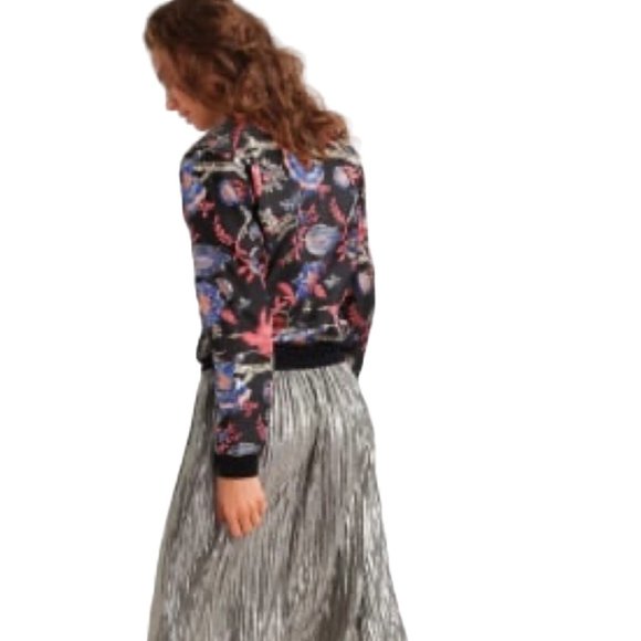 GUESS Hayal Printed Embroidered Bomber Jacket size 16 - Picture 3 of 15